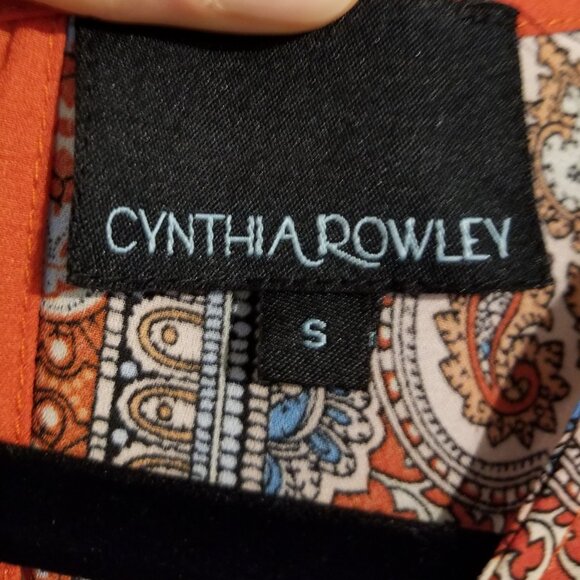 Cynthia Rowley Patterned Sleeveless Blouse size Small - Picture 6 of 9